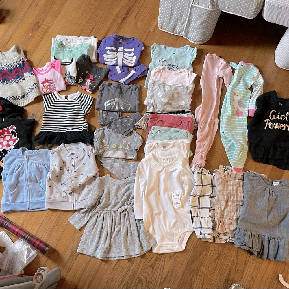 Baby Girl’s Clothes Lot, 30 pcs, 12 to 18 months